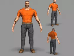 Gangster Low-poly  3D model