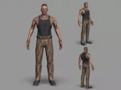 Gangster soldier Low-poly  3D model