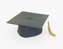 Graduation Cap Low-poly  3D model