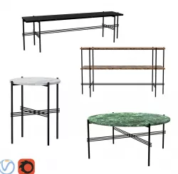 Gubi TS Table set 3D model