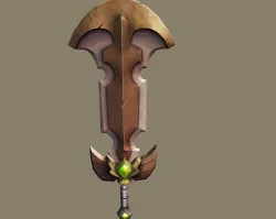 hand painted sword Low-poly  3D model