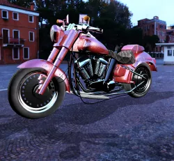 Harley Davidson Bike Modeling Low-poly  3D model