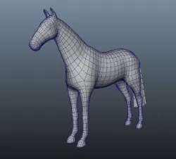 horse obj fbx mb ma texture material uv unwrapping low poly   Low-poly  3D model
