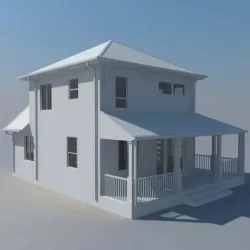 house obj fbx mb ma low poly polygon mash materail game ready Low-poly  3D model