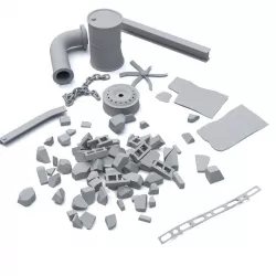 Industrial debris Low-poly  3D model