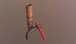 Industrial Pipes Low-poly  3D model