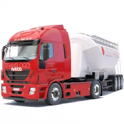 Iveco HiWay with silo 3D model