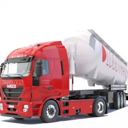 Iveco HiWay with tipping silo 3D model