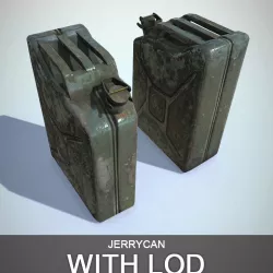 Jerrycan with LOD Low-poly  3D model