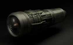 Jet engine 3D model