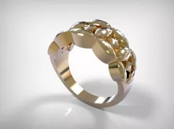 Jewelry Golden Rhomb Shaped Ornament Ring 3D print model