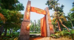Jurassic Park Gate Low-poly  3D model