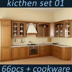 kitchen set 01 3D model