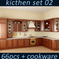 kitchen set 02 3D model