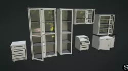 Laboratory Furniture Low-poly  3D model