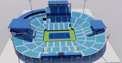 Lindner Family Tennis Center Low-poly  3D model