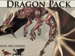Low poly animated dragon Low-poly  3D model