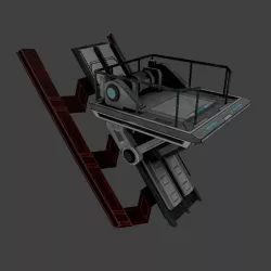 Low poly Elevator Structure Element Low-poly  3D model