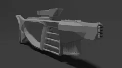 Low Poly Sci-fi Gun Low-poly  3D model
