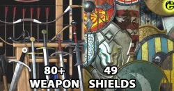 Medieval Weapons and Shields Bundle Low-poly  3D model