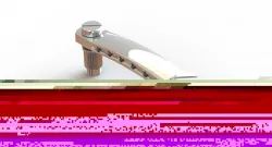 Metric Stop Tailpiece Assembly for Electric Guitar 3D model