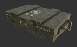 Military Weapon Crate Low-poly  3D model