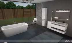 Modern bathroom 3 Low-poly  3D model