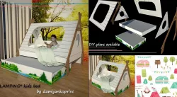 modern child bed-crib Low-poly  3D model