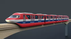 Monorail train 3D model