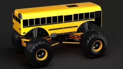 Monster Truck School Bus 3D model