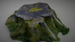 Mossy tree stump low poly Low-poly  3D model