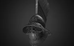 Murmillo gladiator helmet 3D model
