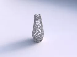 Narrow top vase helix with lattice tiles 3D print model