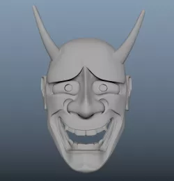 Noh Mask - Hannya - Untextured 3D model