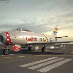 North American F-86 Sabre 3D model