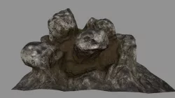 old rocks Low-poly  3D model
