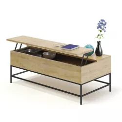 Opened Wooden Coffee Table 3D model
