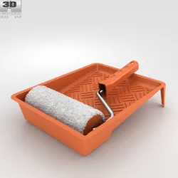 Paint Roller Kit 3D model