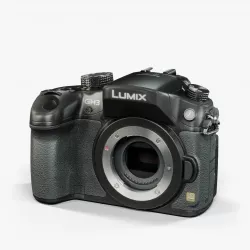 Panasonic Lumix DMC-GH3 Black Low-poly  3D model