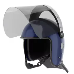 Police Riot Helmet with Glass Visor 3D model