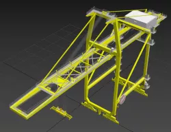 Port Container Crane Low-poly  3D model