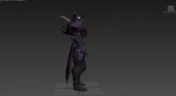 purple demon Low-poly  3D model