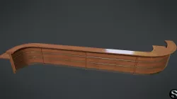 Reception Desk Low-poly  3D model