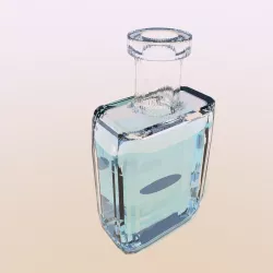 rectangular liquor bottle 3D model