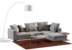 Saba Italia Ananta Class Corner Sofa 3D model