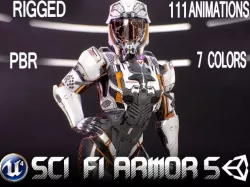 Sci-Fi Armor 10 Low-poly  3D model