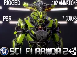 Sci-Fi Armor 2 Low-poly  3D model