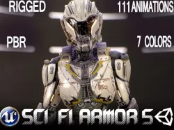 Sci-Fi Armor 5 Low-poly  3D model