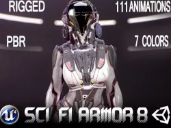 Sci-Fi Armor 8 Low-poly  3D model