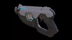 SCI-FI Blaster handgun Low-poly 3D model